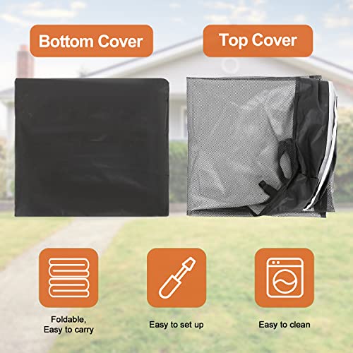 PJYuCien Dog Playpen - Metal Foldable Exercise Pen with Bottom Pad for Small Medium Pets C352