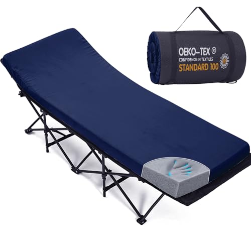CYMULA Camping Cot Mattress 2in Memory Foam Sleeping Pad for Adults, Portable Roll Up Travel Pad R569502