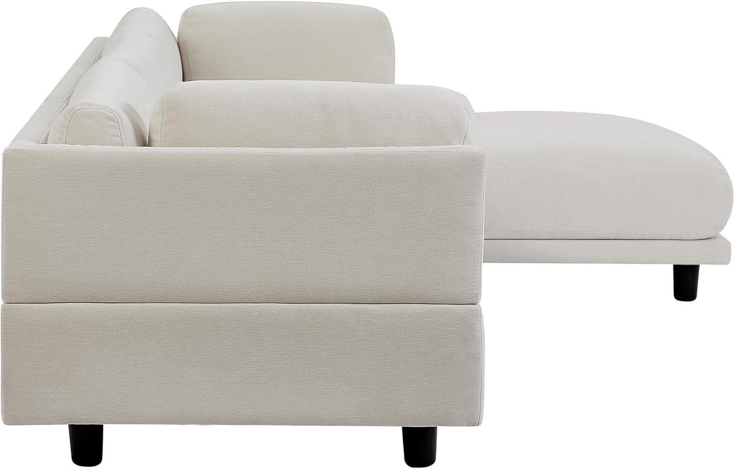 L Shaped Convertible Modular Sectional Sofa with Extra Wide Chaise Y428809