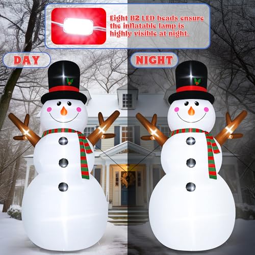 16FT Christmas Inflatable Snowman with LED Lights Outdoor Yard Decor N561071