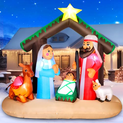 8 FT Christmas Inflatables Santa Claus with Gifts Bag, LED Light, Outdoor Decor F2174