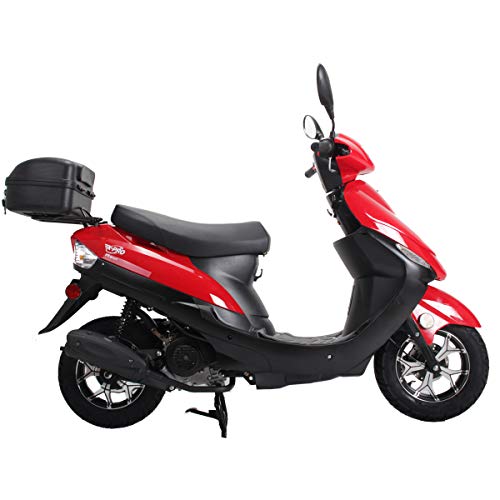 X-PRO 50cc Adult Gas Moped Motorcycle with 10" Aluminum Wheels, Black E491942