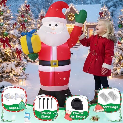 4 FT Christmas Snowman Inflatable with LED Lights Indoor Outdoor Decor E952