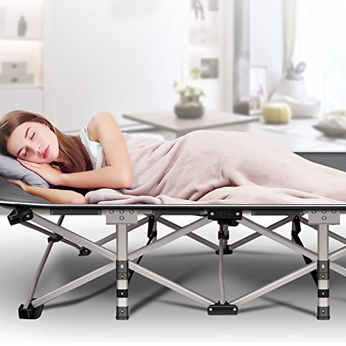 ABORON Oversized Folding Camping Cot for Adults, Double Layer 1200D, with Mat & Carrying Bag S2407