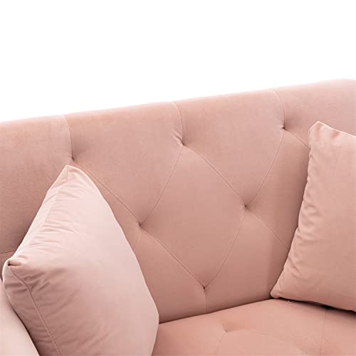 Velvet Chaise Lounge Chair with Adjustable Backrest, Beige E903