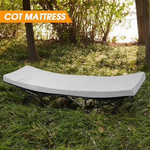 CYMULA Camping Cot Mattress 2in Memory Foam Sleeping Pad for Adults, Portable Roll Up Travel Pad R569502
