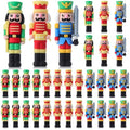Chunful 60 Pcs Mini Christmas Nutcracker Soldier Figurines for Tree Tabletop Decor L8324