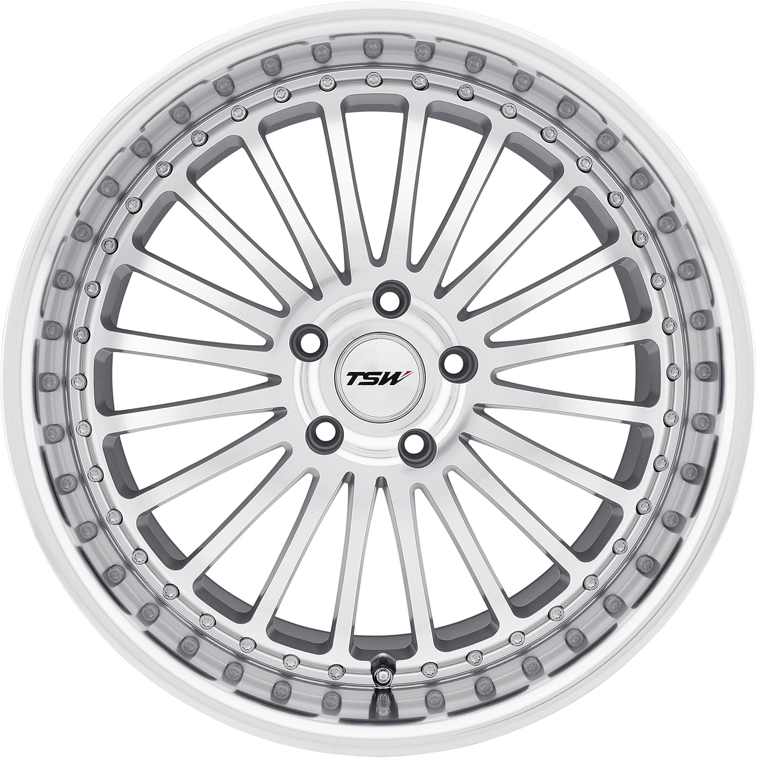 TSW Silverstone Silver Wheel with Machined Lip 18x8 F247734