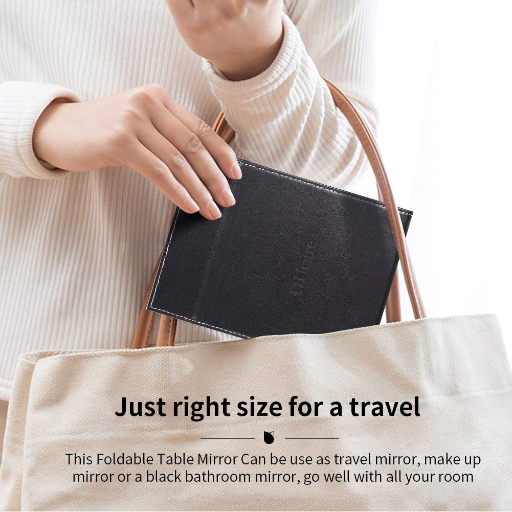 DUcare Folding Travel Mirror with Stand, Portable Vanity Mirror S3818