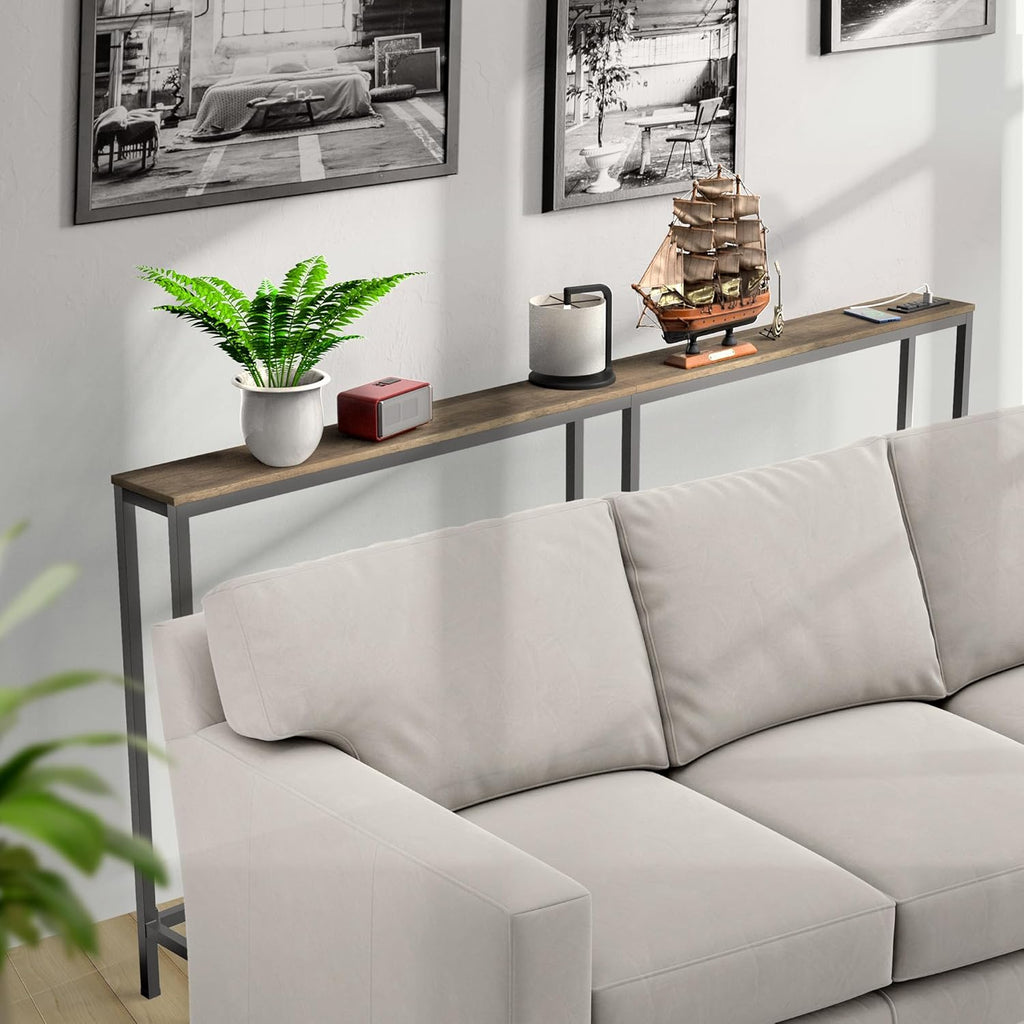 70.9" Console Table with Power Outlet and Charging Station E80633