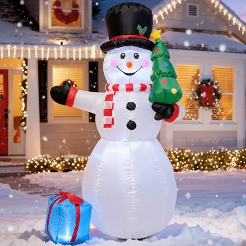 4 FT Christmas Snowman Inflatable with LED Lights Indoor Outdoor Decor E952