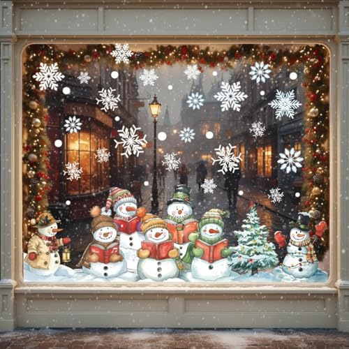 226 PCS Snowflake Window Clings, Reusable Winter Window Decals for Holiday Decor M46237