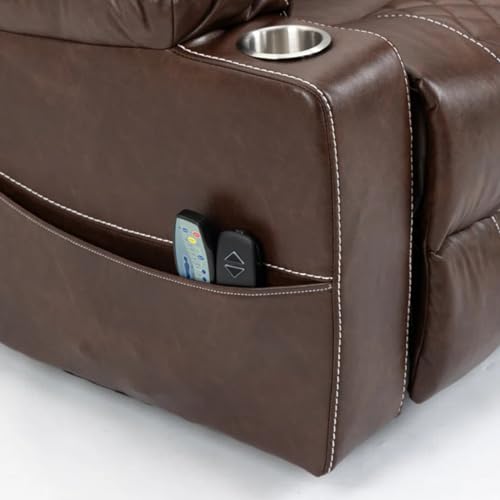 Lift Chair Recliner with Massage and Heat, Heavy Duty for Seniors, Brown V12888