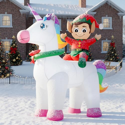 10FT Christmas Inflatables Snowman Outdoor Decorations with LED Lights C661