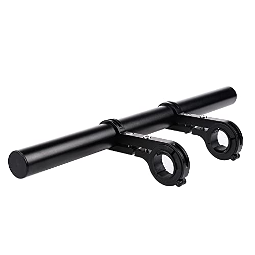 Bicycle Handlebar Extender, Aluminum Alloy Long Extension Bike Ebike Motorcycle Accessories, Black, 30cm, 1 Pcs
