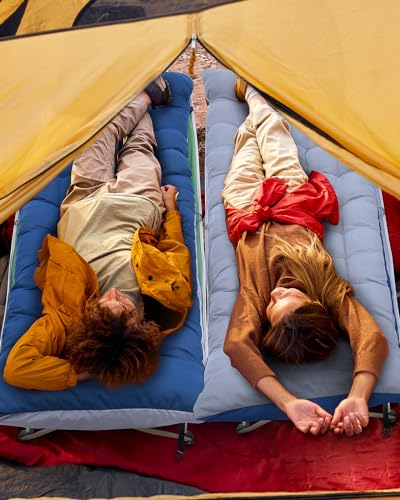 Sportneer Camping Cot for Adults with Mattress, Heavy Duty Folding Portable Bed R956