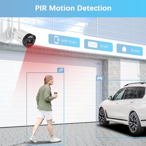5MP Outdoor Wireless Security Camera System with Night Vision I837239