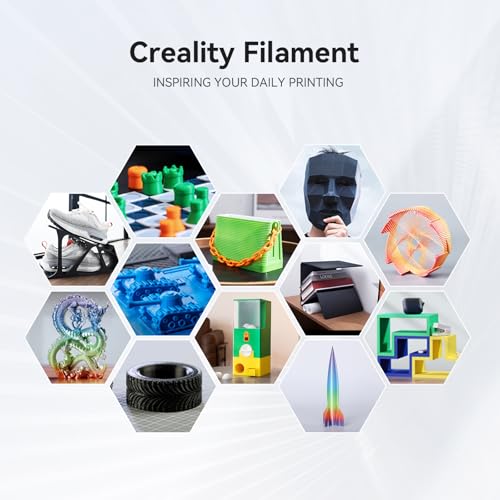 Creality Hyper PLA Filament 1.75mm High Speed 3D Printer Filament, 4 Pack 1kg Spool, Black & White K3786