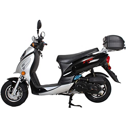 X-PRO Oahu 50cc Moped with 10" Aluminum Wheels, Red Y334268