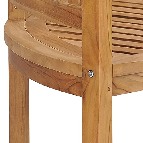 Banana Bench 70.9" Solid Teak Wood Garden Patio Bench B48442