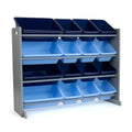 Humble Crew Supersized Toy Storage Organizer with 16 Removable Bins, Grey/White D772791