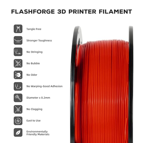 FLASHFORGE PLA Filament 1.75mm Burnt Titanium, Color Changeable 3D Printer Filament 1kg T433110