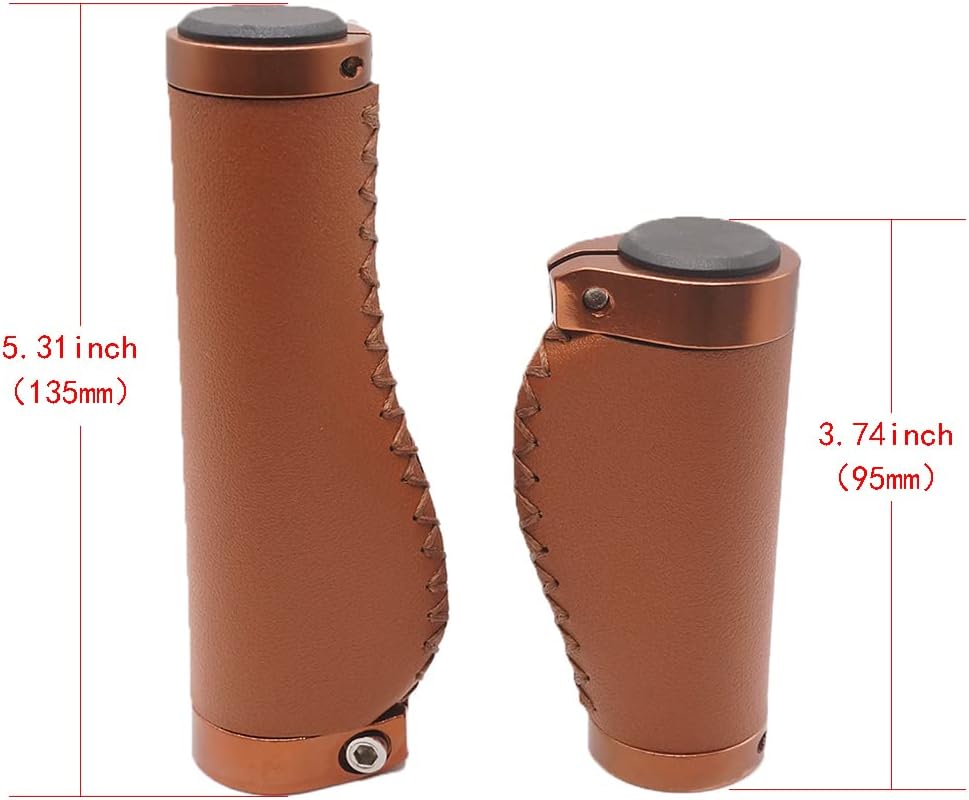 Bike Handle Grips Non-Slip Ergonomic for MTB Road Bike (Brown-C) F509
