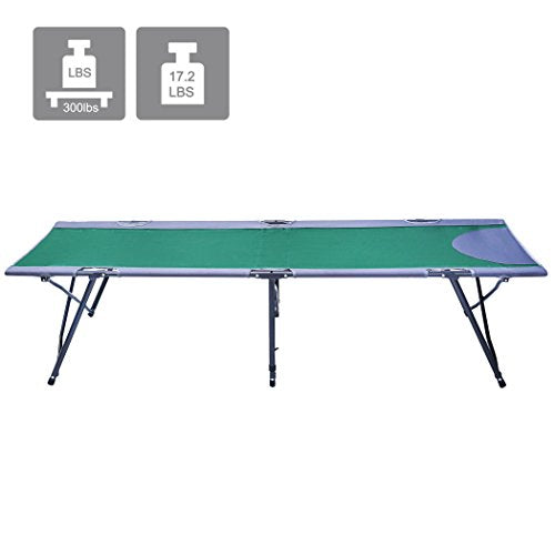 PORTAL Folding Camping Cot for Adults with Carry Bag, Green A5530