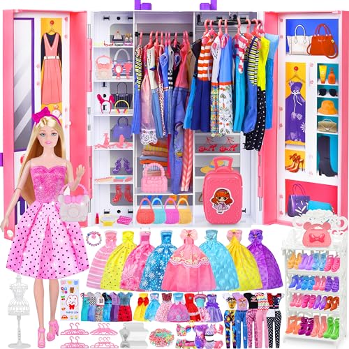 342 Pcs Doll Clothes and Accessories Playset for Girls G903