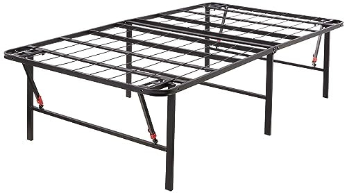 Amazon Basics Foldable Metal Bed Frame with Storage, Full Size, Black A770