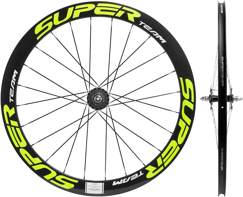 Superteam 50/23mm Carbon Wheelset 700c Clincher Fixed Gear Bike C2937