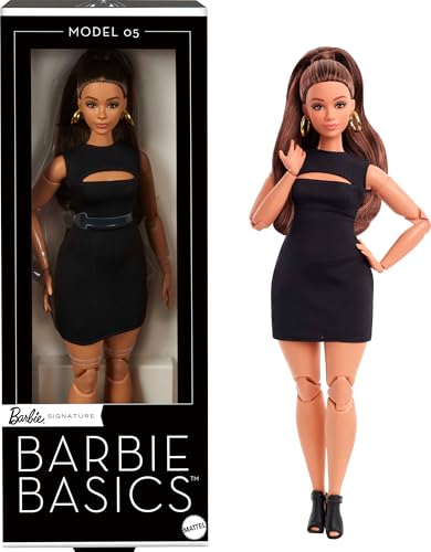 Barbie Basics Model 04 Collector Doll with Red Curly Hair and Black Mini Dress O916