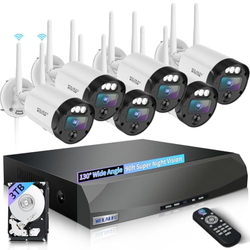 5MP Outdoor Wireless Security Camera System with Night Vision I837239
