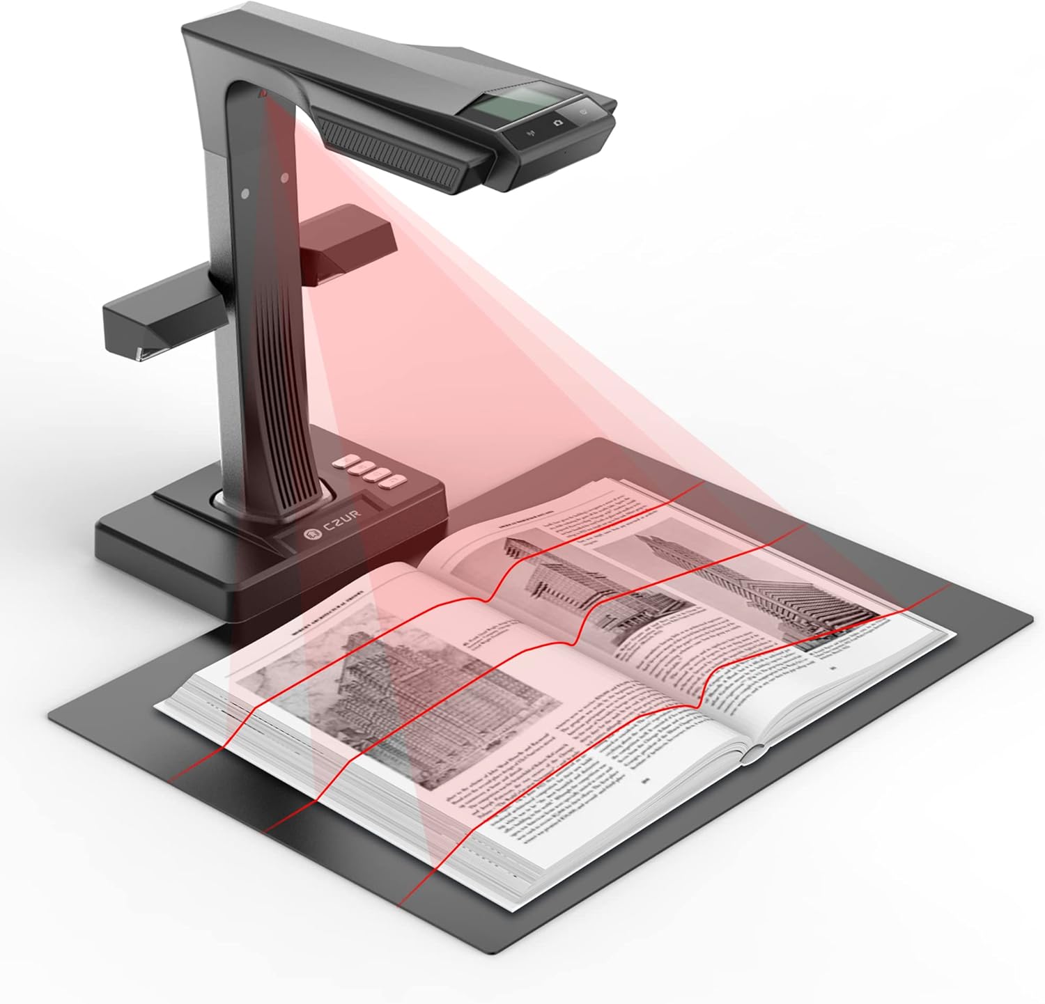 CZUR ET24 Pro Professional 24MP Book Scanner, A3 Document Scanner, USB Document Camera, 3rd Gen Auto-Flatten & Deskew Tech, 180+ Languages OCR, Support HDMI, for Windows/MacOS/Linux