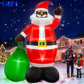 14 Ft Giant Christmas Inflatable Santa Claus with Gift Bag Outdoor Decor P199