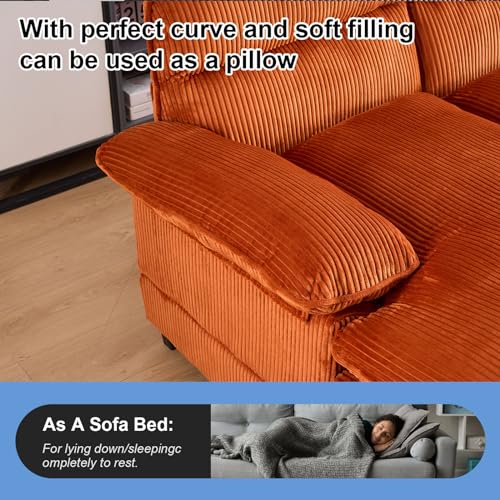 110" Corduroy U-Shaped Sectional Sofa with Double Chaise for Living Room C524