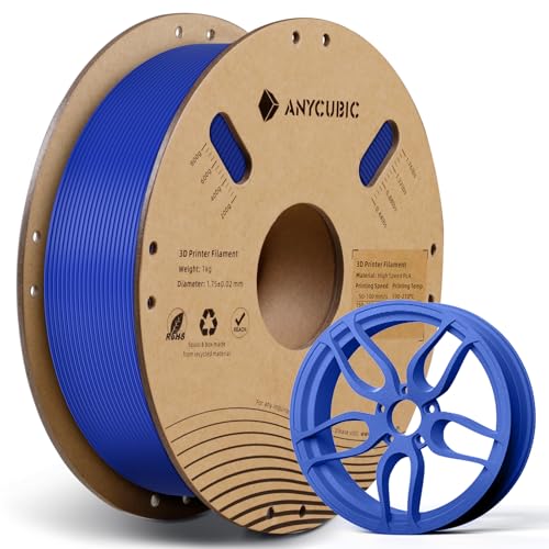 ANYCUBIC High Speed 3D Printer Filament 1.75mm Bundle, Rapid PLA, 2KG Blue + Bright Red B284