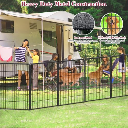 Dog Playpen 32 Inch 10 Panels Outdoor Dog Fence with Lock C803