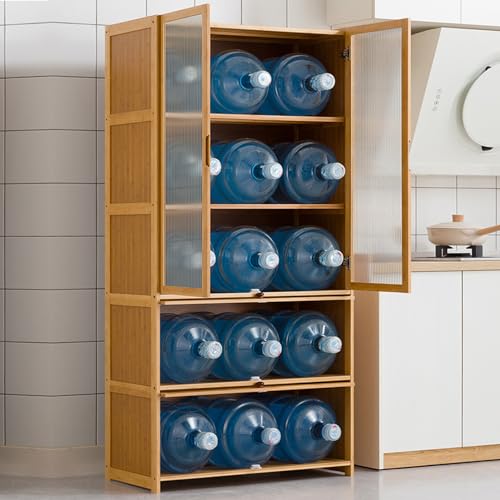 5 Tier Curio Display Cabinet with Acrylic Glass Door U3200