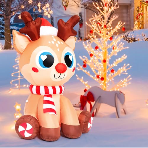 7ft Inflatable Snowman Christmas Yard Decoration with LED Lights E2441