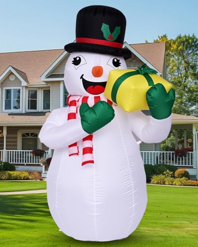 Christmas Inflatable Snowman with Penguin Yard Decoration with LED Lights K4000