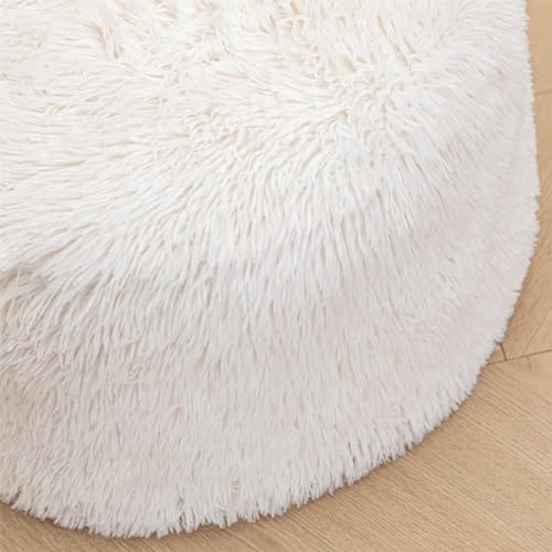 Ottoman Foot Rest Floor Pouf, Dark Coffee, 12x20 Inch X48390