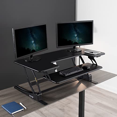 VIVO 36 inch Electric Stand Up Desk Converter, Black U953