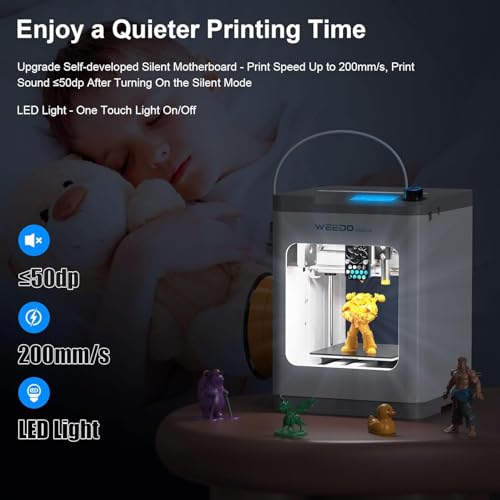 TINA2S WEEDO Mini 3D Printer with WiFi, Auto Leveling, Fully Assembled FDM for Beginners S900