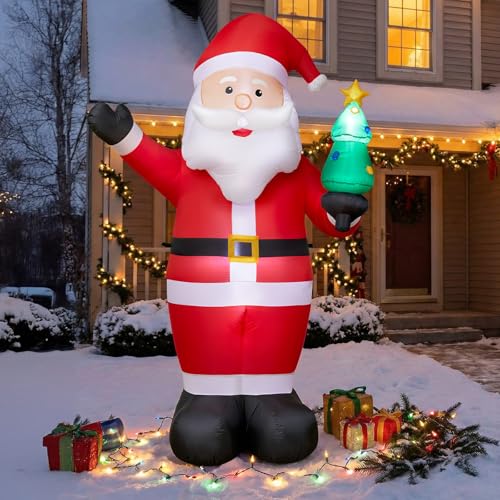 8FT LED-lit Inflatable Santa Claus Outdoor Christmas Decoration O93080