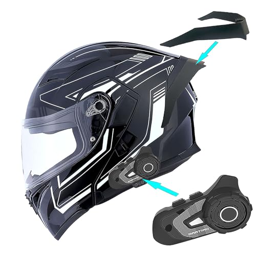 1Storm HB89 Modular Full Face Helmet Flip Up Dual Visor Z122535