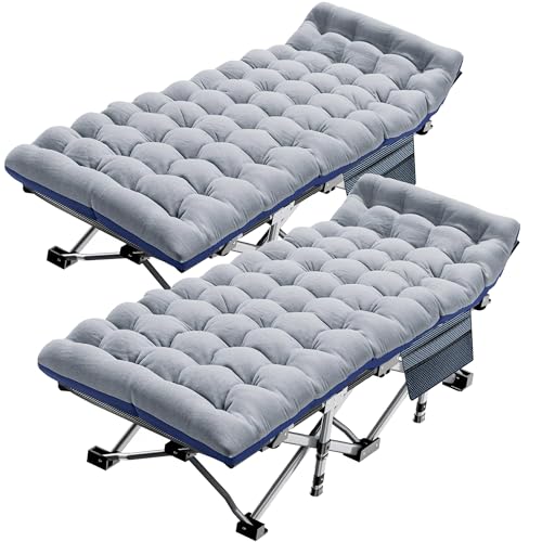 ABORON Oversized Folding Camping Cot for Adults, Double Layer 1200D, with Mat & Carrying Bag S2407