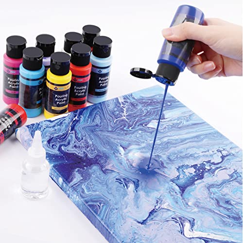 Acrylic Pouring Paint Set 34 Colors with Silicone Oil for Canvas Painting R286825