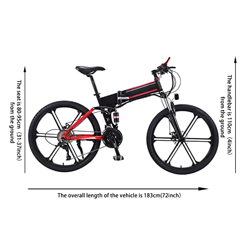 26" Electric Bike for Adults, 350W Foldable, Removable Battery, 7-Speed Z71494
