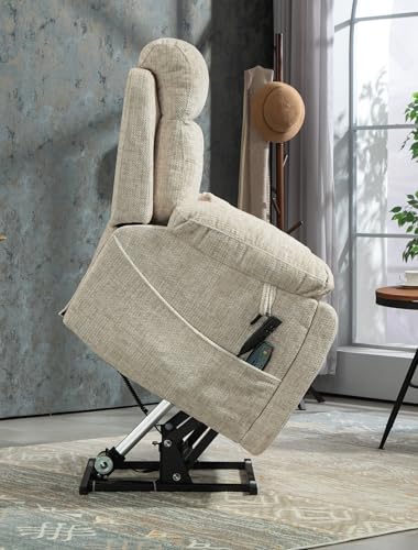 Lift Chair Recliner with Massage and Heat, Heavy Duty for Seniors, Brown V12888